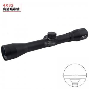 跨境熱賣4x32長(zhǎng)款高清高倍抗震狙擊瞄準(zhǔn)鏡